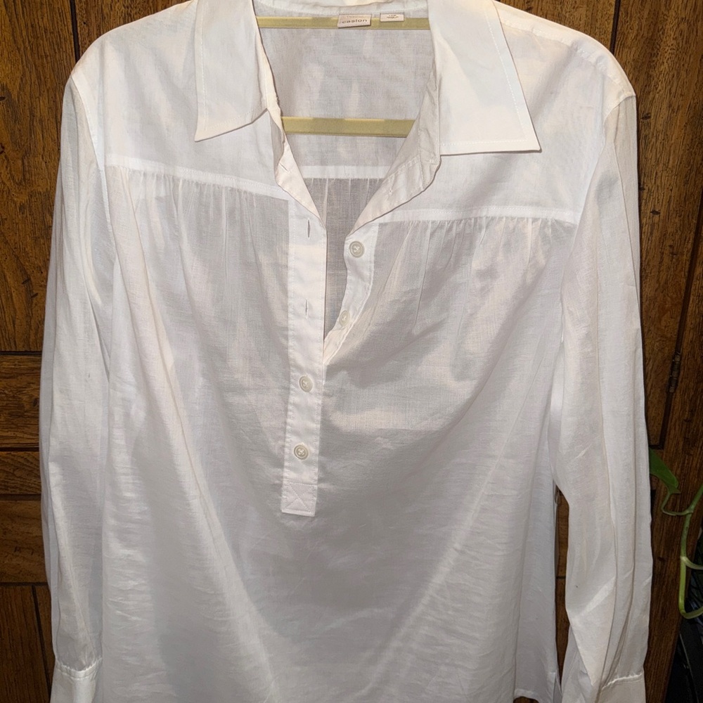 Caslon White Casual Button Down Shirt